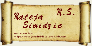 Mateja Simidžić vizit kartica